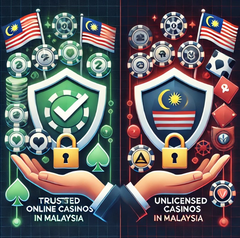 Comparison of trusted online casinos vs. unlicensed casinos in Malaysia – Understanding the risks for players.